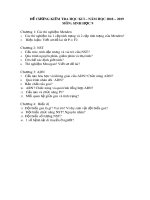 Đề cương ôn tập học kì 1 môn Sinh học 9 năm 2018-2019 - Trường THCS&THPT Võ Nguyên Giáp