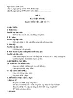 Giáo án Tin học lớp 7 - Bài thực hành 3: Bảng điểm của lớp em (Tiết 1)