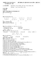 Đề cương ôn tập học kì 1 môn Toán 9 năm 2019-2020 - Trường THCS Thanh Quan