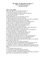 Đề cương ôn tập học kì 1 môn GDCD 7 năm 2019-2020 - Trường THCS Phước Nguyên