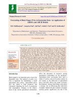 Forecasting of black pepper price in Karnataka state: An application of Arima and arch models