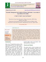 Economic management and analysis of potato cultivation: A case study of Agra district (U.P), India