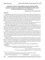 Nghiên cứu hoạt tính kháng khuẩn, kháng nấm, kháng oxy hóa của hợp chất polyphenol chiết xuất từ rễ cây mướp gai (Lasia spinosa L.)