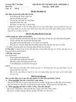 Đề cương ôn tập học kì 2 môn Sinh học 6 năm 2018-2019 - Trường THCS Tân Bình