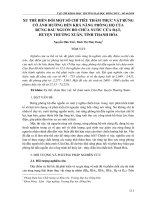 Xu thế biến đổi một số chỉ tiêu thảm thực vật rừng có ảnh hưởng đến khả năng phòng hộ của rừng đầu nguồn hồ chứa nước Cửa Đạt, huyện Thường Xuân, tỉnh Thanh Hóa