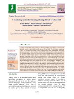 A monitoring system for detecting choking of boots of a seed drill