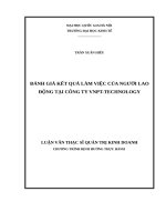Đánh giá kết quả làm việc của người lao động tại công ty VNPT  technology 
