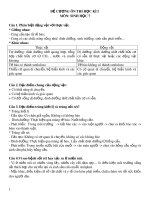 Đề cương ôn tập học kì 1 môn Sinh học 7 năm 2019-2020 - Trường THCS Chánh Phú Hòa