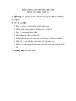 Đề cương ôn tập học kì 1 môn Tin học 12 năm 2018-2019 - Trường THPT Chu Văn An