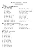 Đề cương ôn tập học kì 1 môn Toán 6 năm 2019-2020 - Trường THCS Thạch Trung