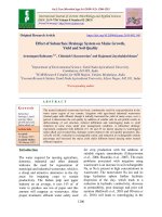 Effect of subsurface drainage system on maize growth, yield and soil quality