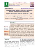 Soil quality parameters and yield of green gram as affected by the combined application of manures and biofertilisers