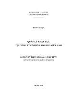 Quản lý nhân lực tại công ty cổ phần SOHACO việt nam 