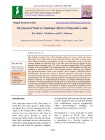 Price spread of paddy in Chandrapur district of Maharashtra, India