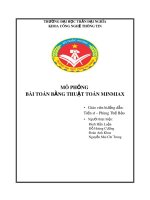 Bài tiểu luận: Mô phỏng bài toán bằng thuật toán Minmax