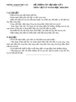 Đề cương ôn tập học kì 1 môn Vật lí 9 năm 2018-2019 - Trường THCS Ngô Mây