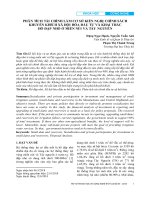 Phân tích tài chính làm cơ sở kiến nghị chính sách khuyến khích xã hội hóa đầu tư và khai thác hồ đập nhỏ ở miền núi và Tây Nguyên