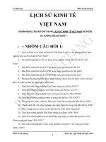 ngân hàng câu hỏi ôn thi môn lịch sử kinh tế việt nam 