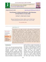 Weed dynamics in rejuvenated robusta coffee plantation of Jorhat district of Assam, India