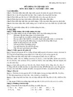 Đề cương ôn tập học kì 1 môn Hóa học 8 năm 2019-2020 - Trường THCS Lê Lợi