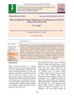 Effect of integrated nitrogen management on soil properties and yield of wheat in salt affected soil