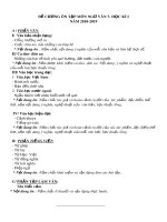 Đề cương ôn tập học kì 1 môn Ngữ văn 7 năm 2018-2019 - Trường THCS Lăng Cô