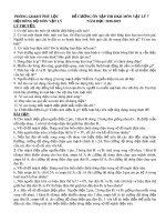 Đề cương ôn tập học kì 2 môn Vật lí 7 năm 2018-2019 - Trường THCS Lăng Cô