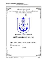 Bài tiểu luận cá nhân: Đường hầm nâng cao