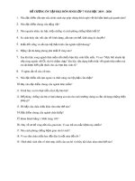 Đề cương ôn tập học kì 1 môn Sinh học 7 năm 2019-2020 - Trường THCS Phan Chu Trinh