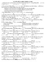 Bài tập trắc nghiệm Đại số 9 chương 2