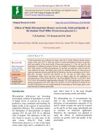 Effects of multi-micronutrient mixture on growth, yield and quality of the summer pearl millet (Pennisetum glaucum L.)