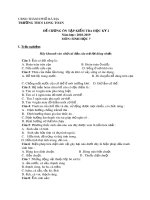 Đề cương ôn tập học kì 2 môn Sinh học 7 năm 2018-2019 - Trường THCS Long Toàn