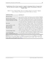 Xác định khả năng chịu đựng một số yếu tố môi trường nước (Nhiệt độ, pH và ooxxy hoàn tan) của cá chốt bông (Pseudomystus siamensis Regan, 1913)