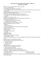 Đề cương ôn tập học kì 1 môn Công nghệ 6 năm 2019-2020 - Trường THCS Hòa Nam