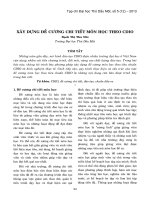 Xây dựng đề cương chi tiết môn học theo CDIO