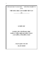 Tóm tắt Luận án tiến sĩ Lâm nghiệp: Nghiên cứu cơ sở khoa học quản lý tổng hợp Khu rừng Tràm Gáo Giồng, tỉnh Đồng Tháp