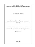 Luận văn thạc sĩ: Dạy học hát Dân ca Tây Nguyên cho SV Sư phạm Âm nhạc Trường Cao đẳng VHNT Đắk Lắk