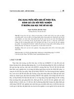 Ứng dụng phần mềm IATA để phân tích, đánh giá câu hỏi trắc nghiệm ở trường Đại học Thủ đô Hà Nội