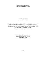Luận án tiến sĩ Nông nghiệp: Nghiên cứu đặc tính cứng cây kháng đổ ngã của một số dòng lúa nếp thuộc hai tổ hợp lai CK92 x Nhật và NK2 x Nhật