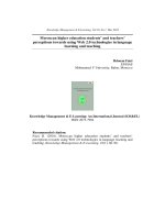 Moroccan higher education students’ and teachers’ perceptions towards using Web 2.0 technologies in language learning and teaching