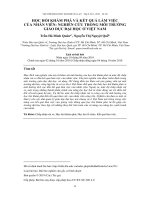 Học hỏi khám phá và kết quả làm việc của nhân viên: Nghiên cứu trong môi trường giáo dục đại học ở Việt Nam