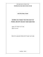 Tóm tắt Luận án tiến sĩ Kỹ thuật vật liệu: Nghiên cứu trạng thái ứng suất dư trong liên kết hàn nút giàn dạng ống