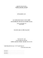 Tóm tắt Luận án tiến sĩ Lịch sử: Quá trình hình thành và phát triển của thành phố Lạng Sơn từ năm 1925 đến năm 2012