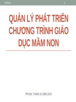Bài giảng Quản lý phát triển chương trình giáo dục mầm non