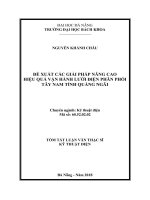 Đề xuất các giải pháp nâng cao hiệu quả vận hành lưới điện phân phối tây nam tỉnh Quảng Ngãi.PDF