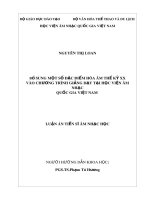 Tóm tắt Luận án tiến sĩ Âm nhạc học: Bổ sung một số đặc điểm hoà âm thế kỷ XX vào chương trình giảng dạy tại Học viện Âm nhạc Quốc gia Việt Nam
