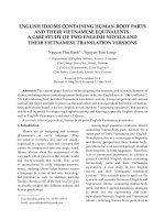 English idioms containing human-body parts and their Vietnamese equivalents: A case study of two English novels and their Vietnamese translation versions