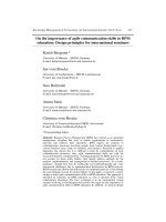 On the importance of agile communication skills in BPM education: Design principles for international seminars