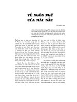 Về ngôn ngữ của màu sắc