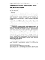 Some similar features in protestant ethics and traditional ethics